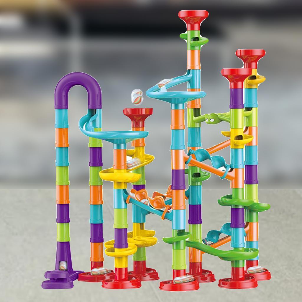 Colorful Maze Balls Track Building Blocks Toys DIY Bricks Maze Race Track