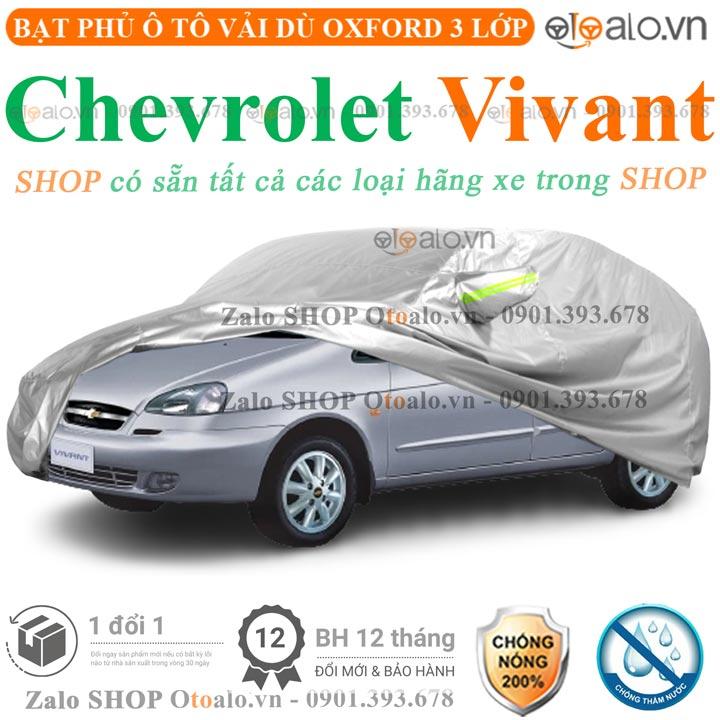 Bạt che phủ xe ô tô Chevrolet Vivant 3 lớp cao cấp