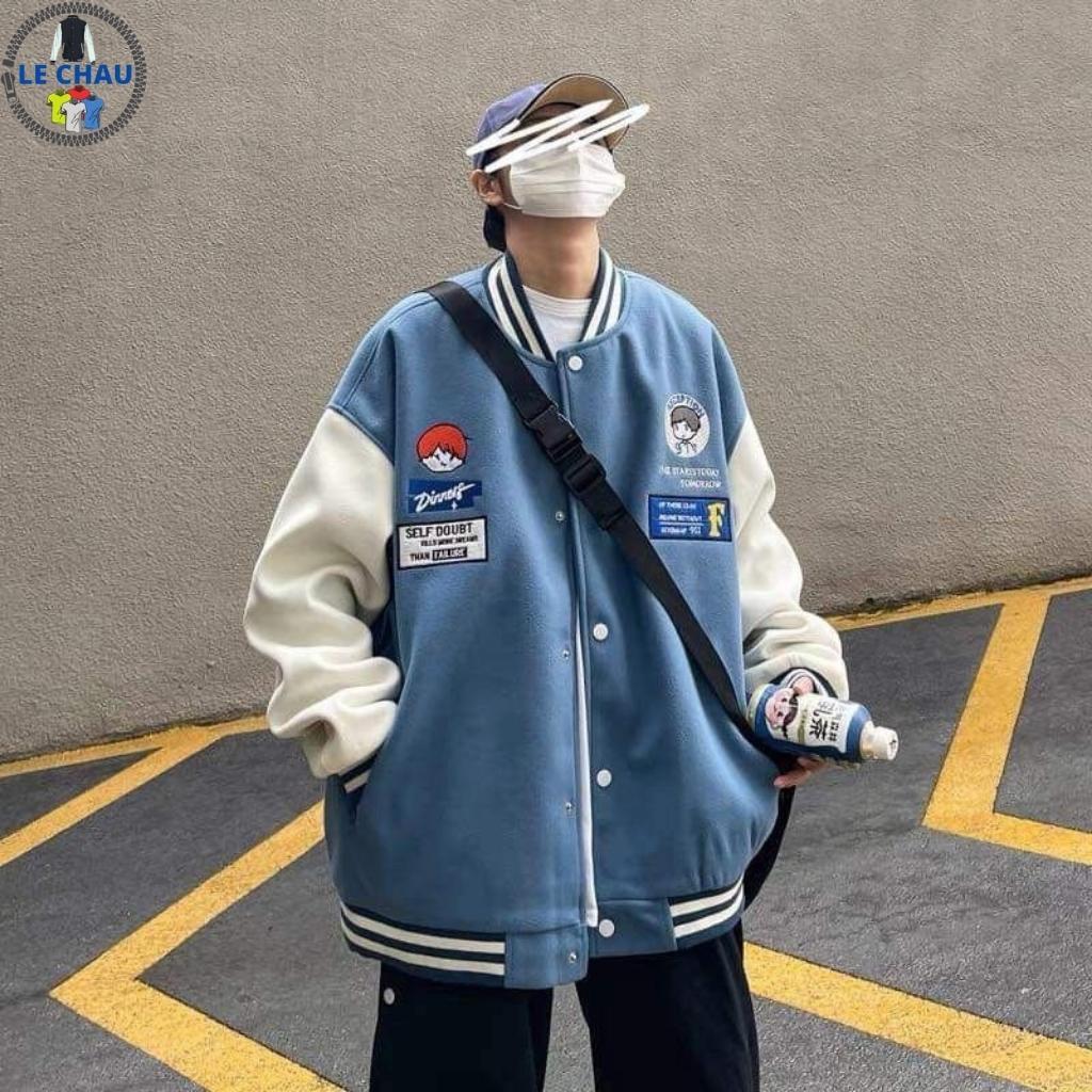 Áo khoác bomber nỉ bông nam nữ form rộng ulzzang unisex street style Hàn Quốc cao cấp rẻ siêu đẹp, nhiều mẫu thêm nhiều lựa chọn chon bạn
