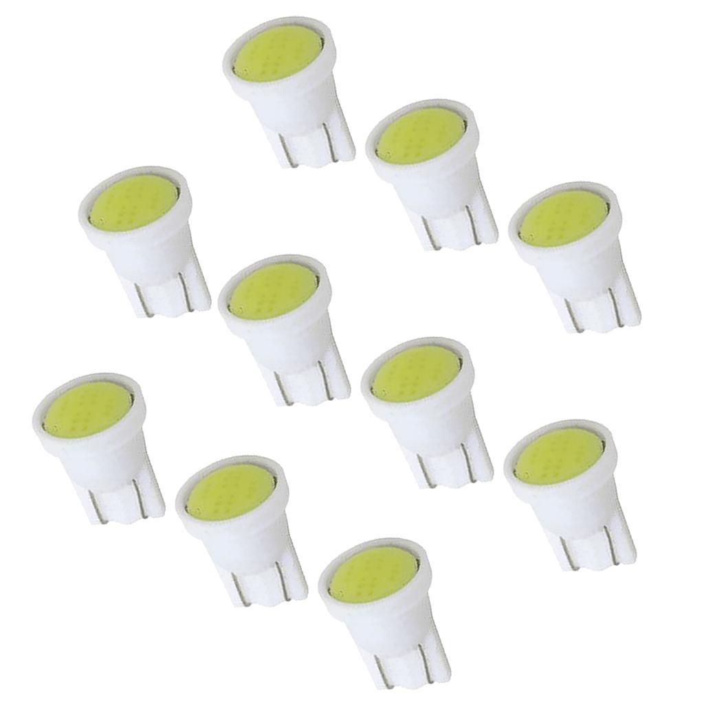 10 Pieces T10 COB LED Car Instrument Reading Light Side Wedge Bulbs