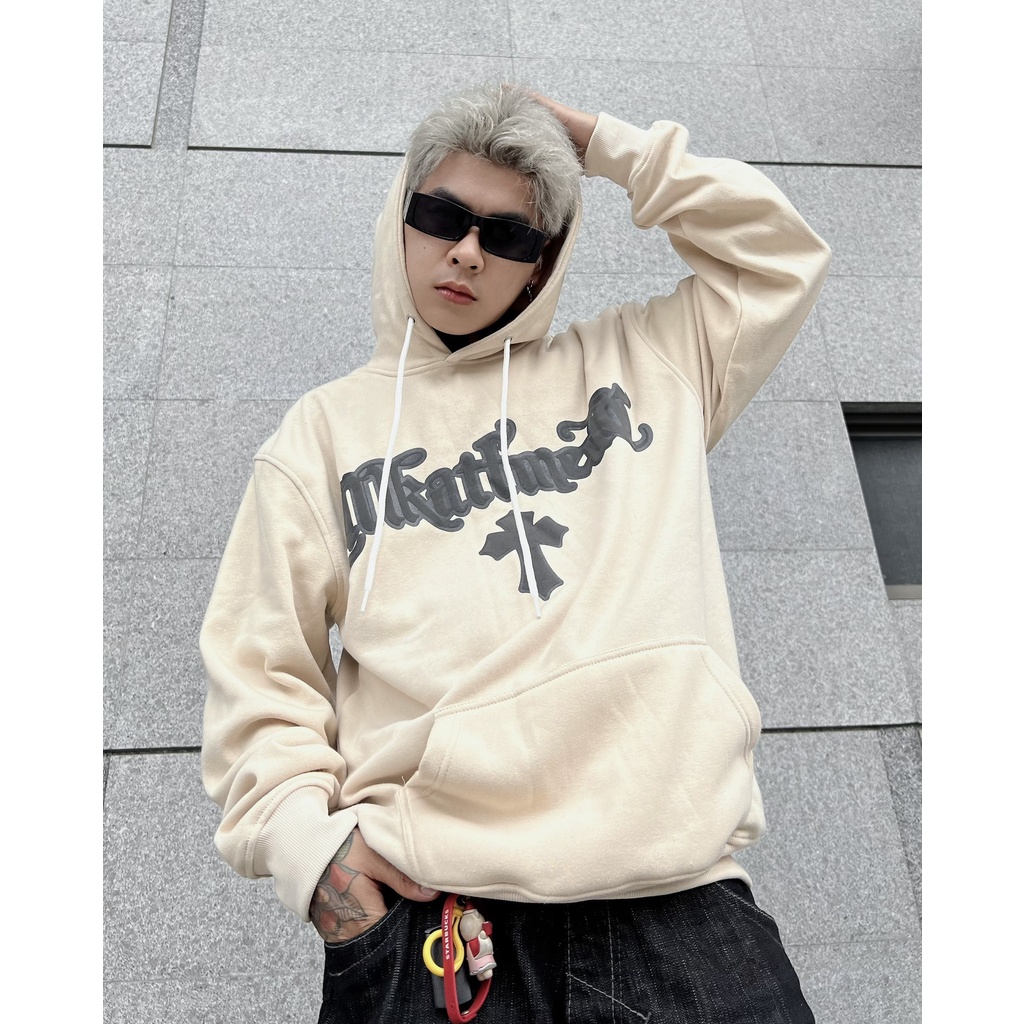 Áo hoodie local brand nam nữ Persent 629 hình in gân nổi , khoác nỉ chân cua unisex , form rộng chữ thập - Gin store