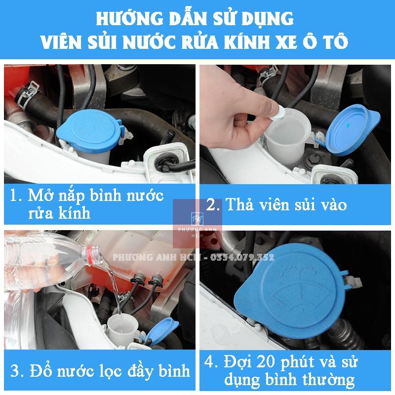 Viên Sủi Rửa Kính Xe Ô Tô, Xe Hơi Siêu Sạch (1 Viên)