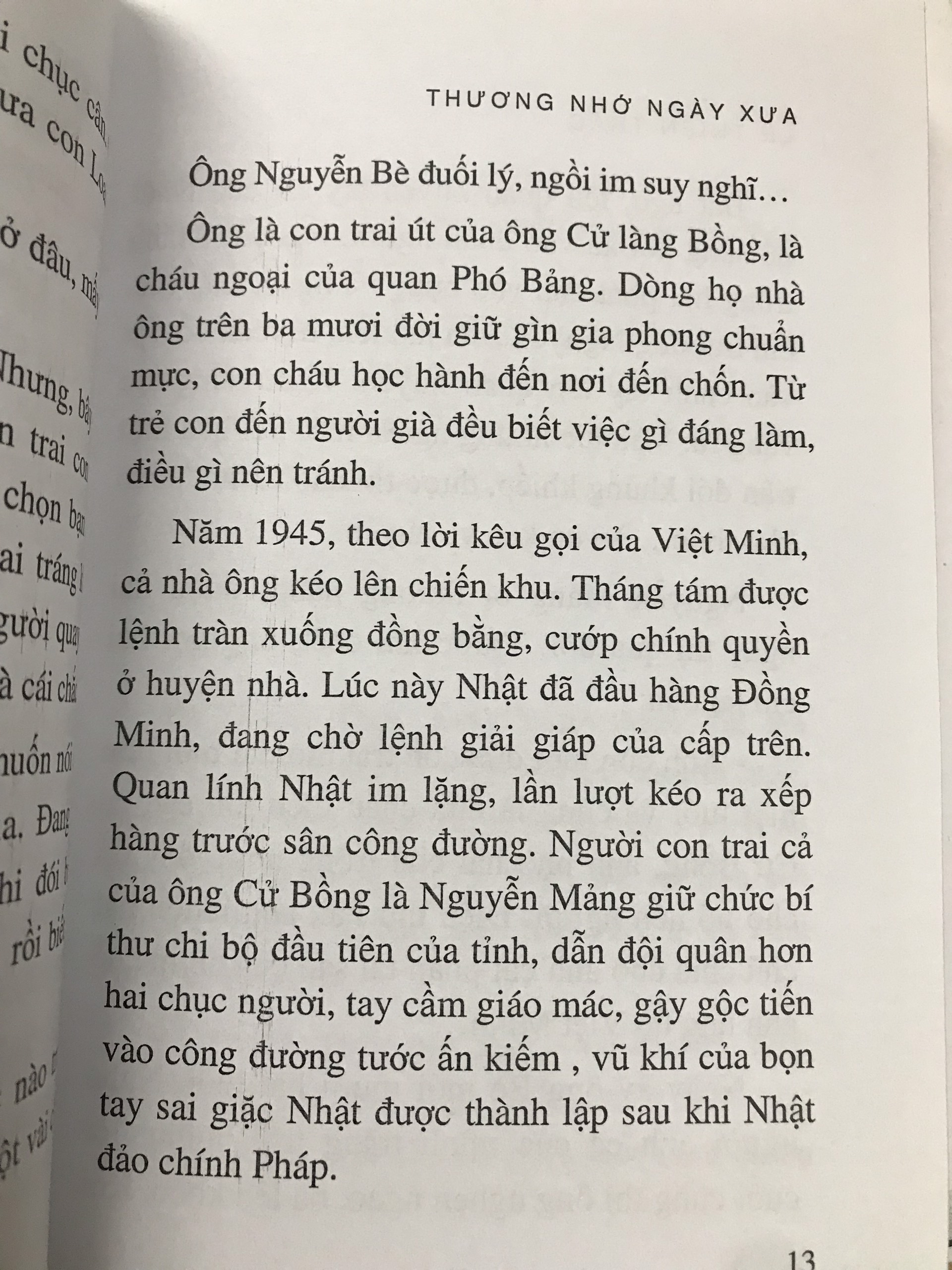 Thương nhớ ngày xưa