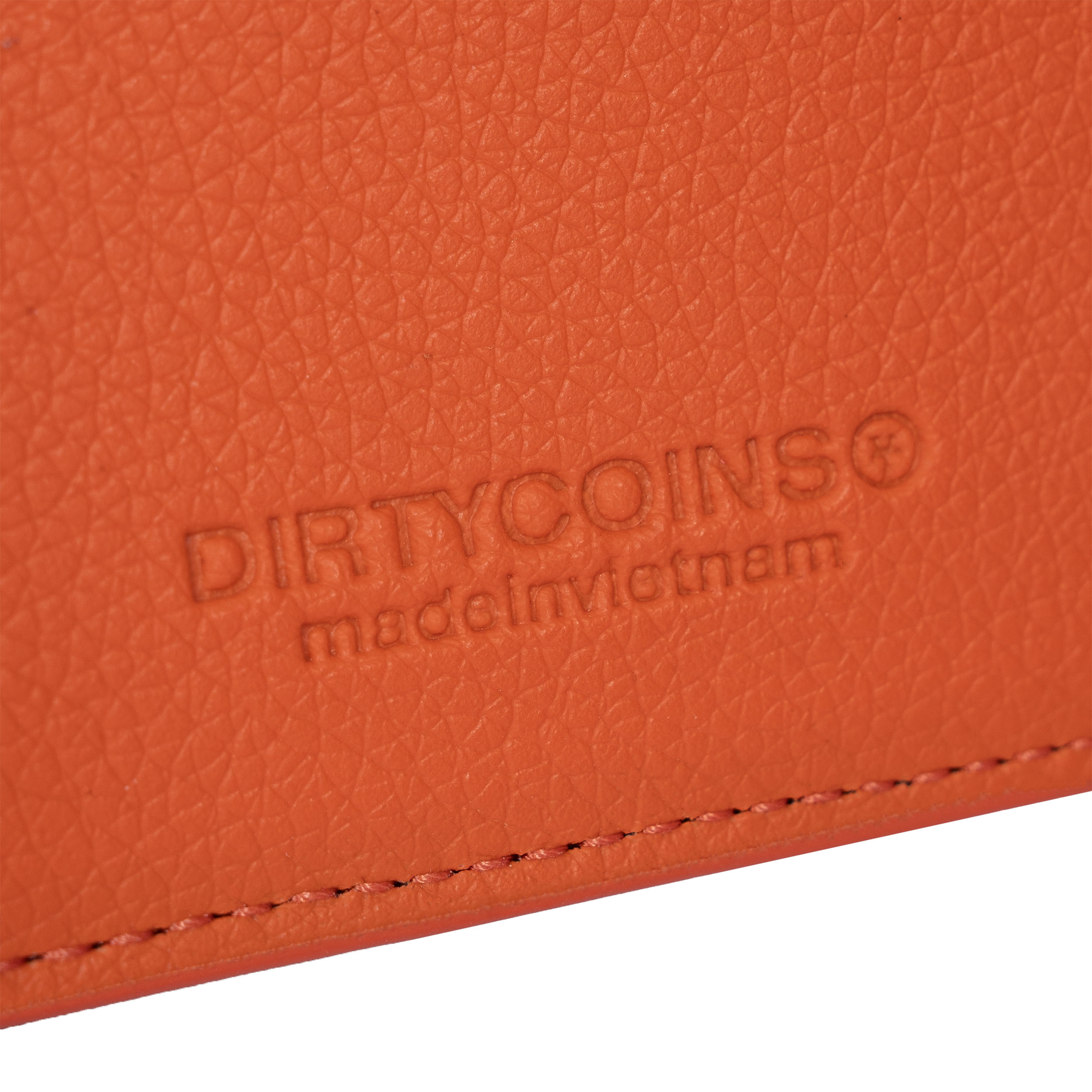 Ví DirtyCoins Fold Wallet Y Pattern Embossed - Orange