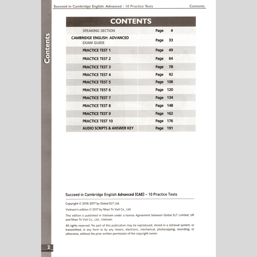 Succeed In Cambridge English - Advanced 10 CAE Practice Tests