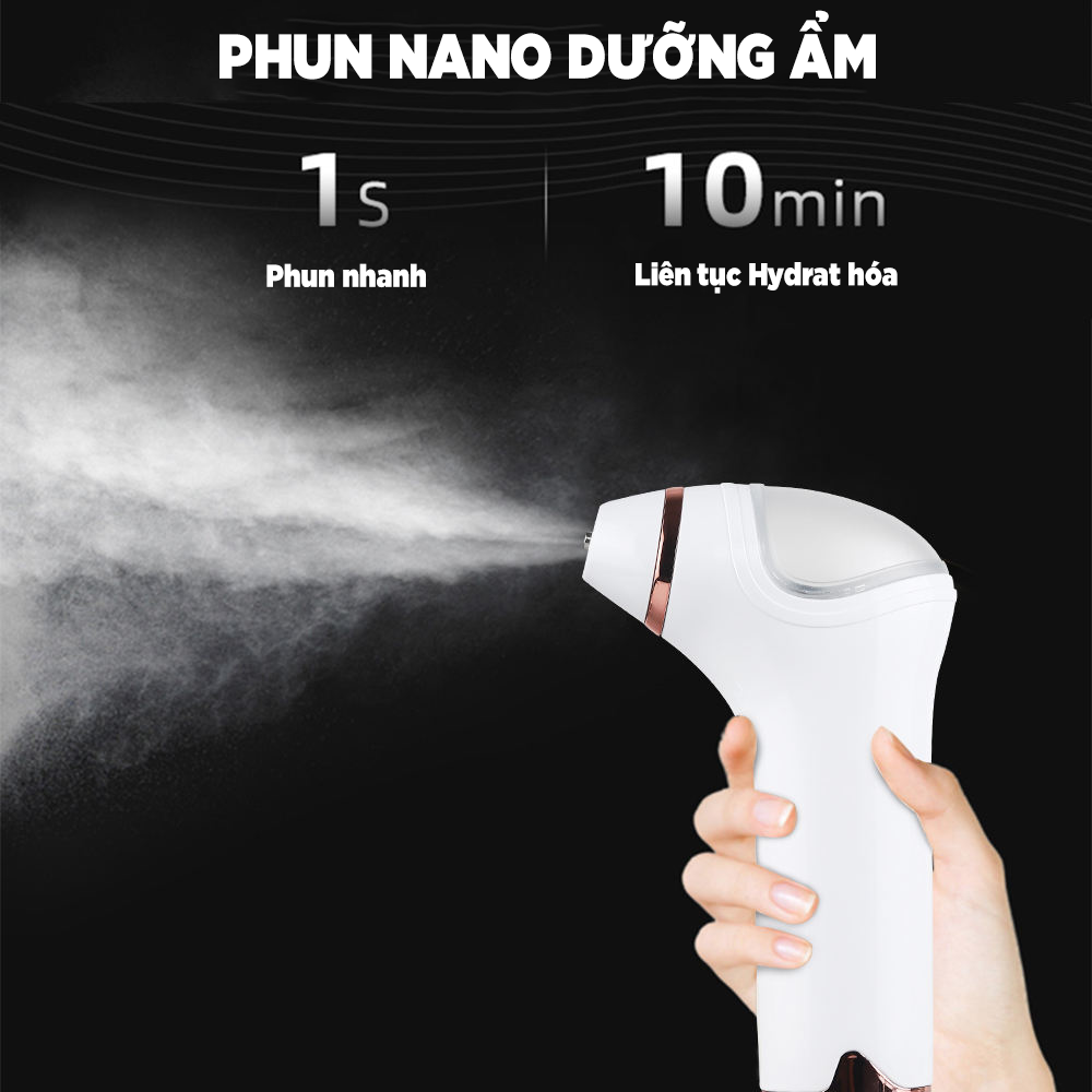 Máy Xịt Khoáng AKJ, Máy Phun Oxy Tươi Phun Sương Cầm Tay Mini Công Nghệ Nano Áp Suất Cao Cấp Ẩm Phun Dưỡng Chất Cho Da