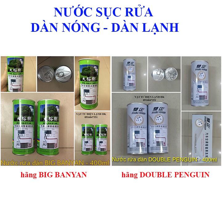 Nước Xúc Rửa Đường Ống Gas Cho Dàn Nóng Dàn Lạnh BIG BANYAN , DOUBLE PENGUIN 400ML Súc rửa giàn máy lạnh ô tô