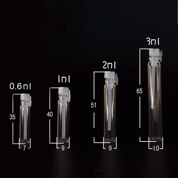 Lọ Thủy Tinh 2ml Đựng Mẫu Thử Nước Hoa Nắp Trắng Nhỏ Xinh