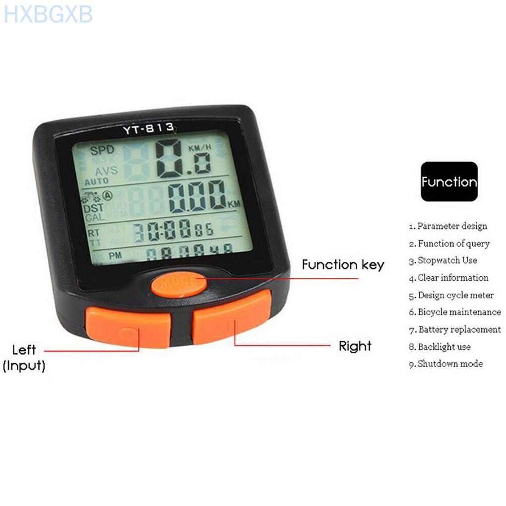 Digital Bike Computer LCD Screen Display Cycling Speedometer Odometer Bicycle Motorcycle Computer