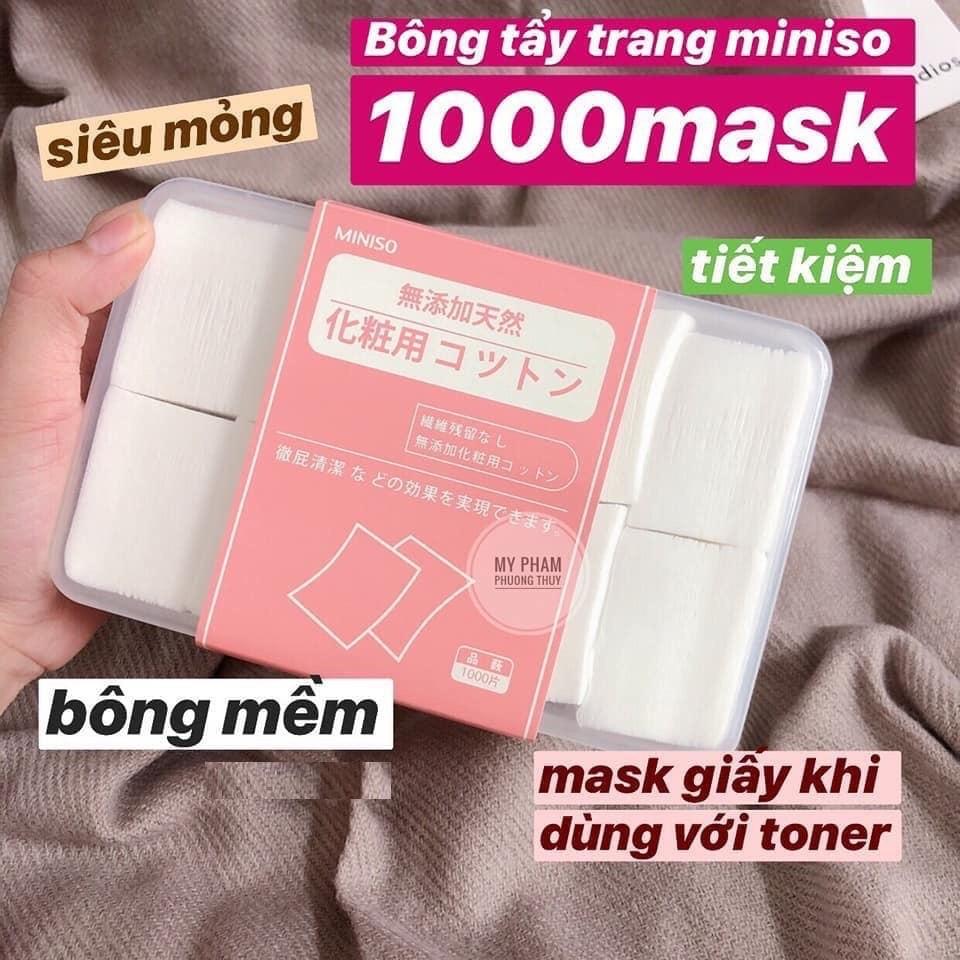 Bông Tẩy Trang Miniso 1000 miếng linhmartvn