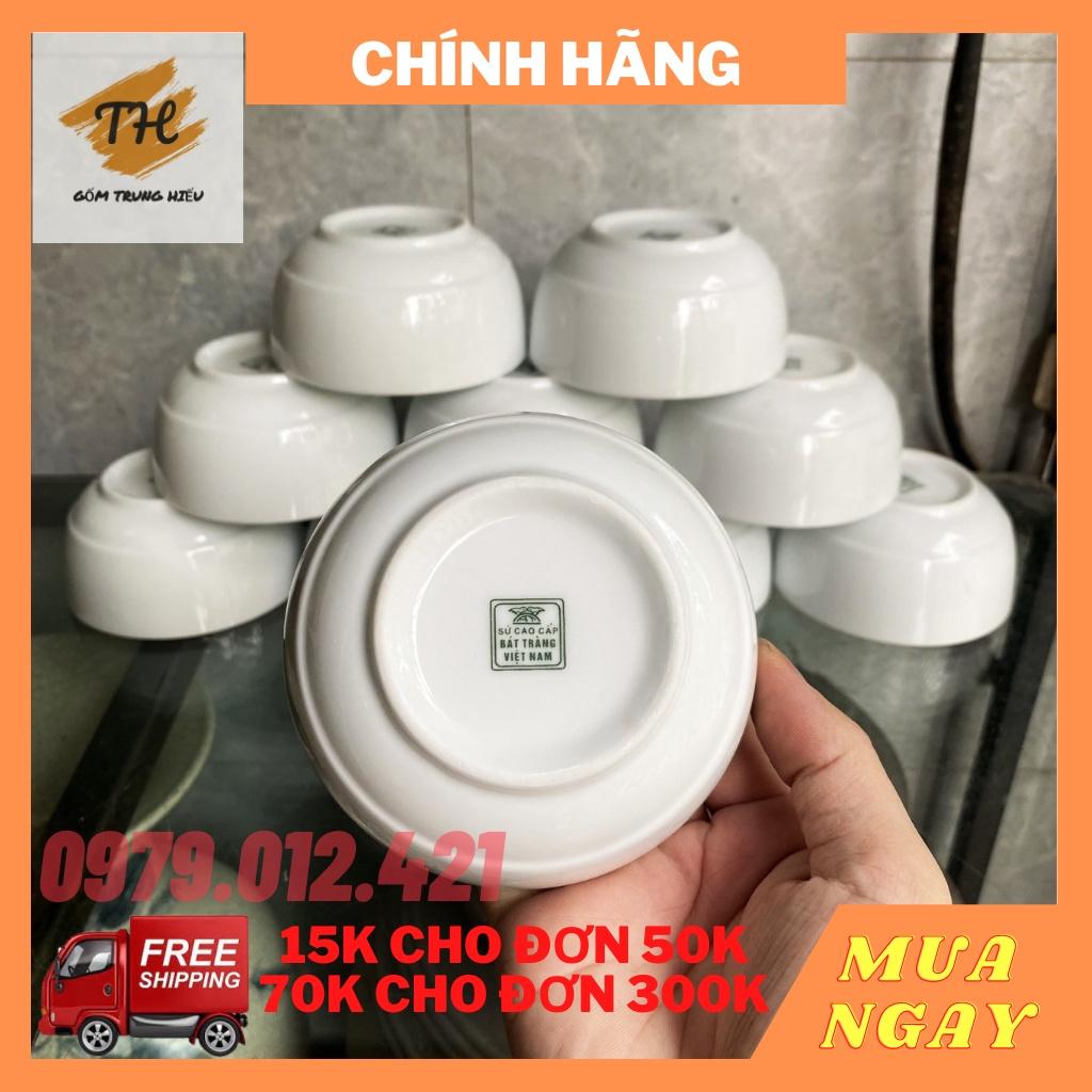 Bộ 10 chiếc Bát cơm Bát Tràng men trắng dáng Nhật