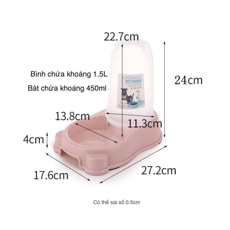 Bát Ăn/Bát Nước Tự Động 2in1 Chó Chó Mèo 1.6L