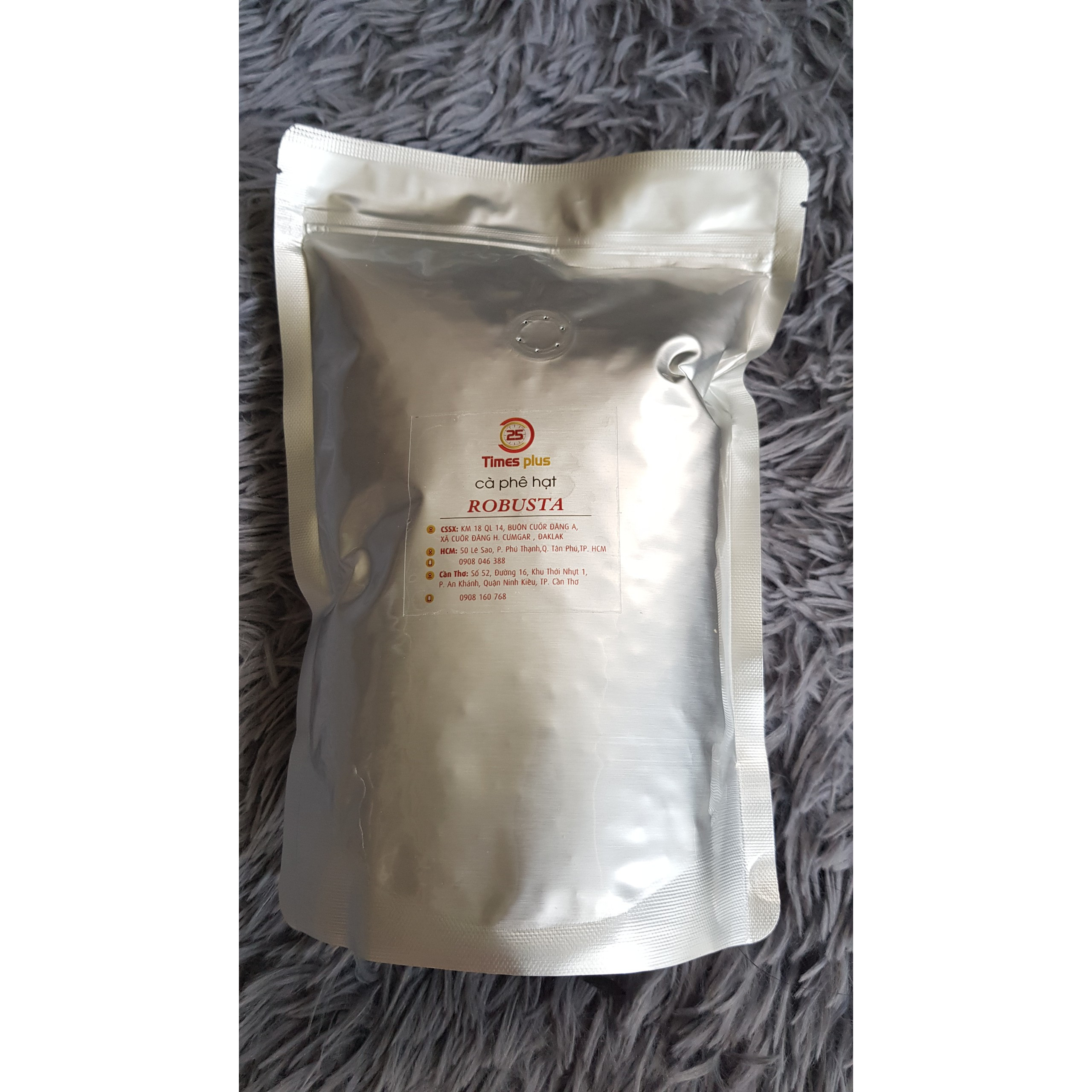 Café hạt Arabica + Robusta rang sẵn – Túi 500g