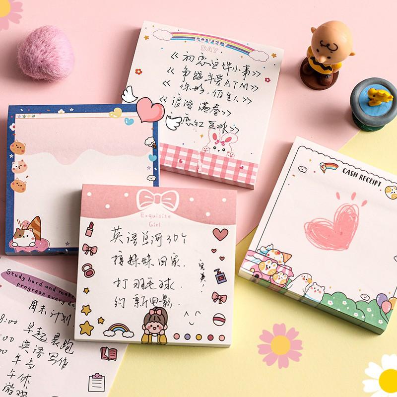 Giấy note ghi nhớ, giấy ghi nhớ in hình dễ thương
