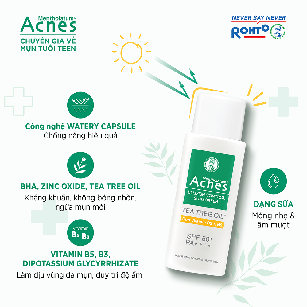 Sữa chống nắng ngăn ngừa mụn Acnes Blemish Control Sunscreen