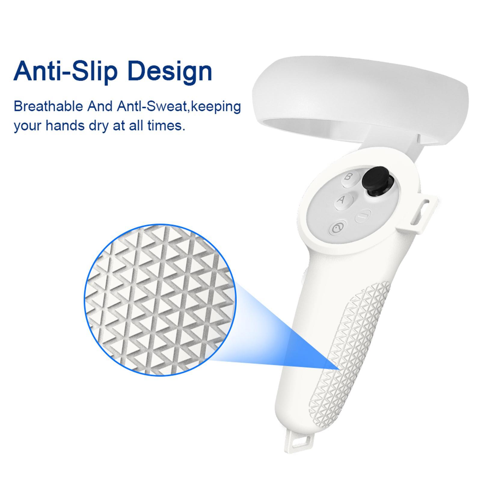 2Pcs Grip Cover, for Neo 3, Touch Controller Grip Accessories, Anti-Throw Handle Protective Sleeve with Adjustable Hand Strap