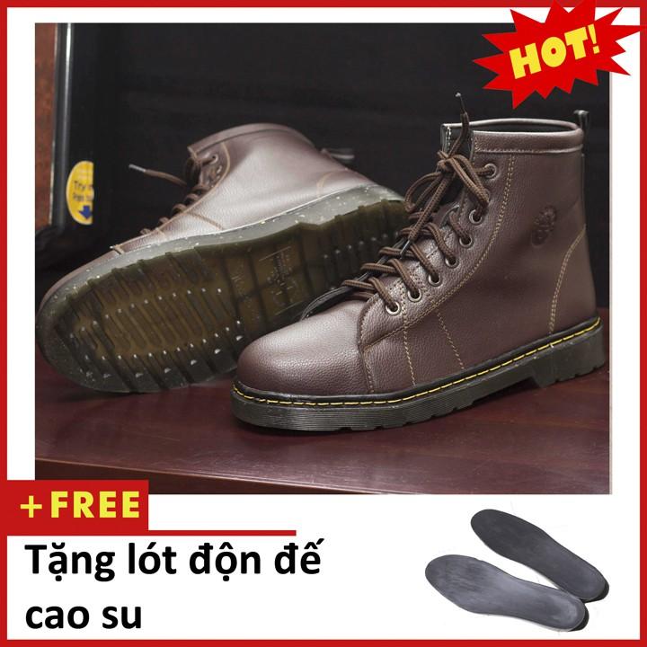 Giày Boot Nam Cao Cổ Khâu Đế Màu Nâu Cực Chất - M91(DD)