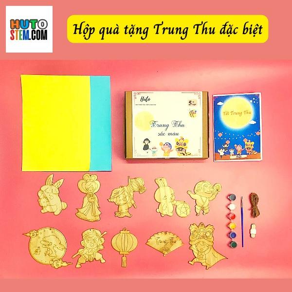 Hộp Quà Tặng Trung Thu Đặc Biệt, Đồ Chơi Tô Màu, Làm Đèn Lồng Trung Thu, Tặng Kèm Màu, Cọ, Trò Chơi Sáng Tạo Cho Bé