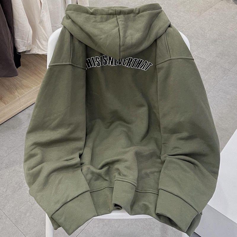 Áo khoác hoodie neverthat dây kéo nỉ bông form rộng unisex nam nữ nón to 2 lớp trùm đầu,ulzzang có video ảnh thật