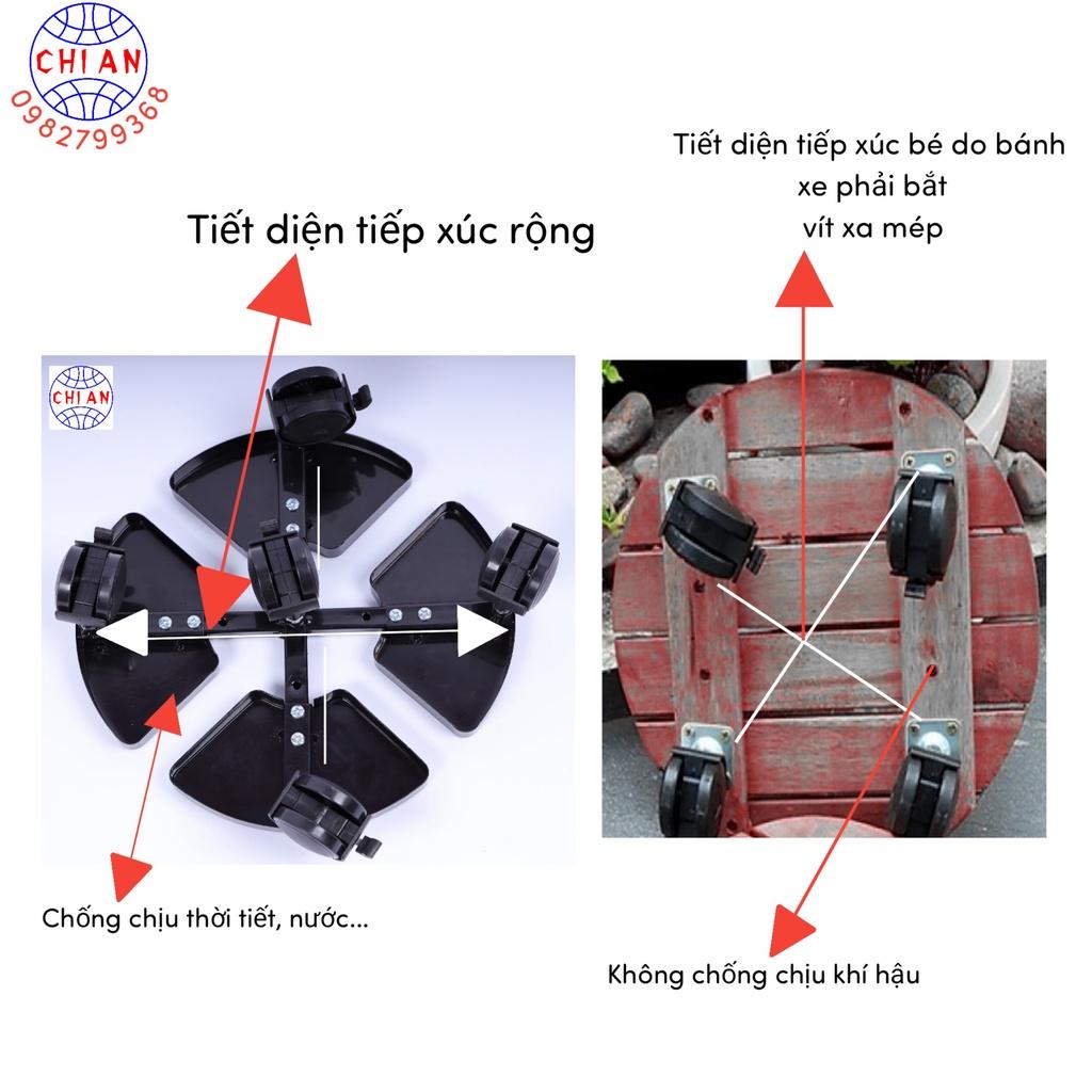 Combo 3 chiếc Đế lót chậu cây có bánh xe - CA001 - thiết kế thông minh tuỳ chỉnh kích thước chịu tải trọng 120kg