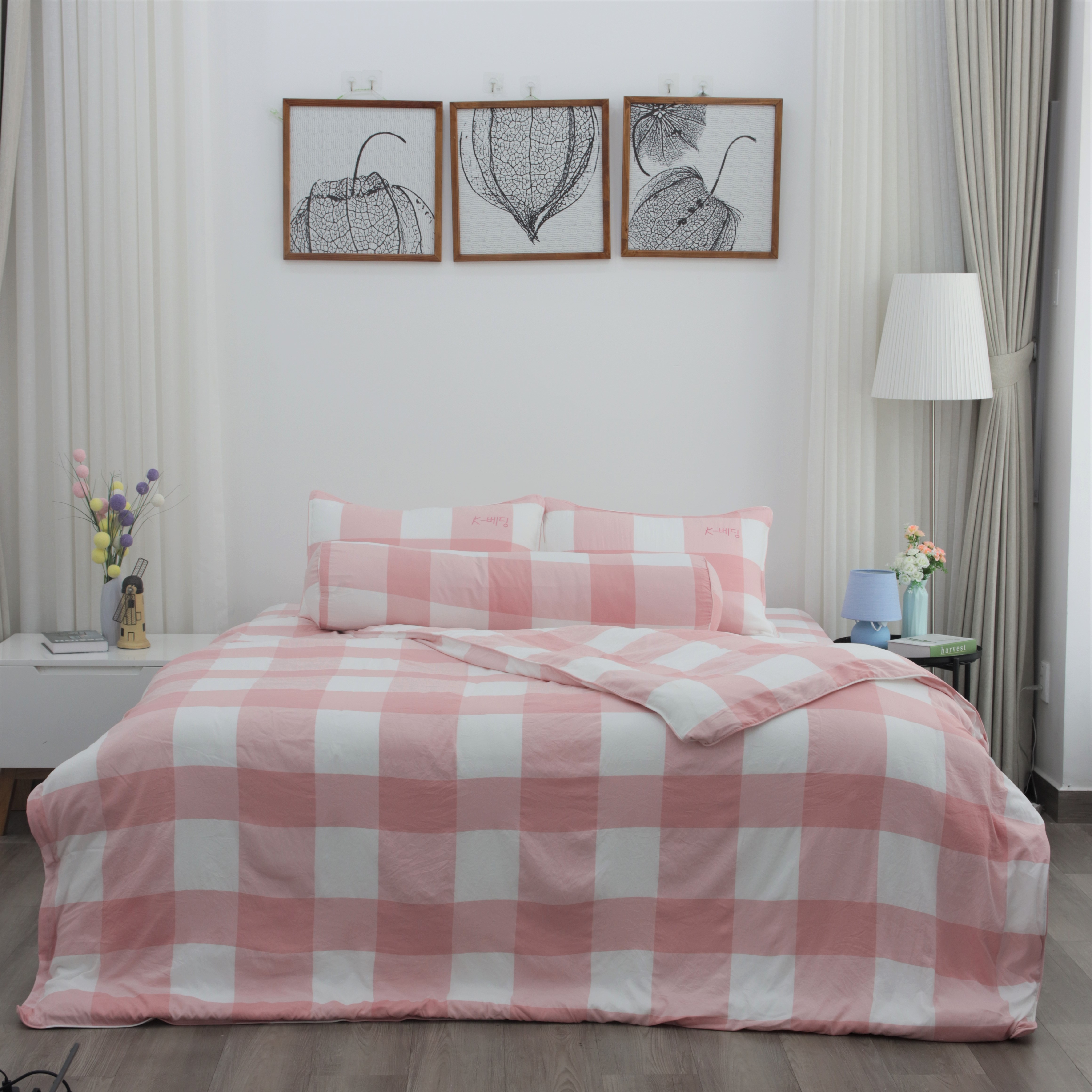 Bộ ga giường nhuộm sợi công nghệ Yarn Dyed K-Bedding KPCD 204 (không bao gồm chăn) 