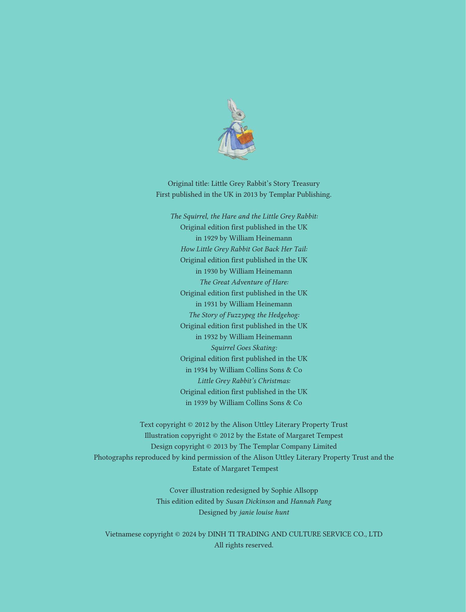 Sách - Cô Thỏ Xám Nhỏ Ở Miền Thôn Dã (Bìa Cứng)