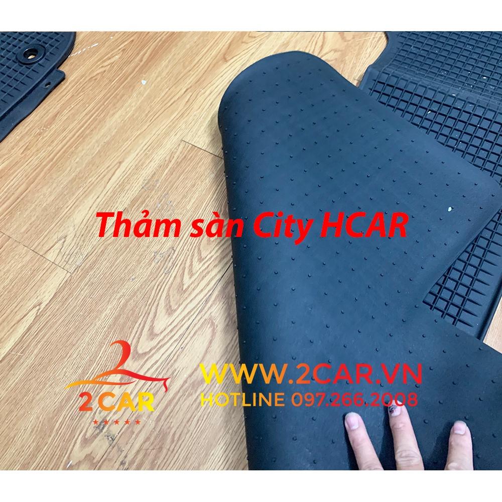 Thảm trải sàn, lót sàn PVC cao cấp xe Honda City 2015-2021, Hàng cao su đúc không mùi - Mẫu HCAR