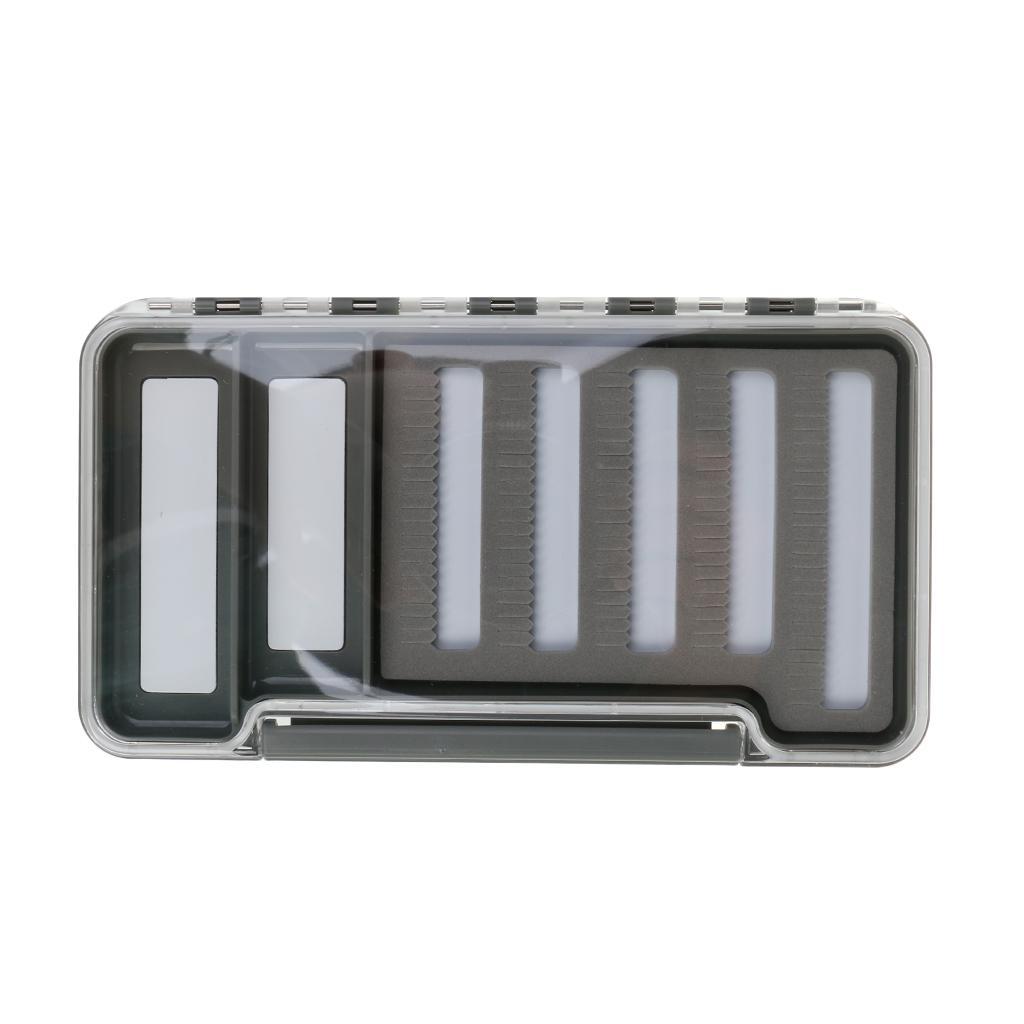 Clear Fly Box Foam Insert Hooks Compartment Fishing Tackle Storage Box