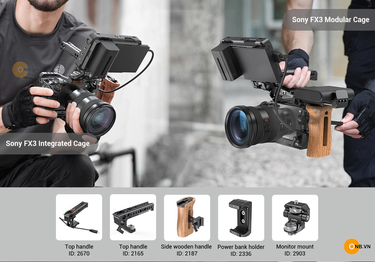 SmallRig Camera Cage Khung bảo vệ hỗ trợ quay So-ny FX3 3277