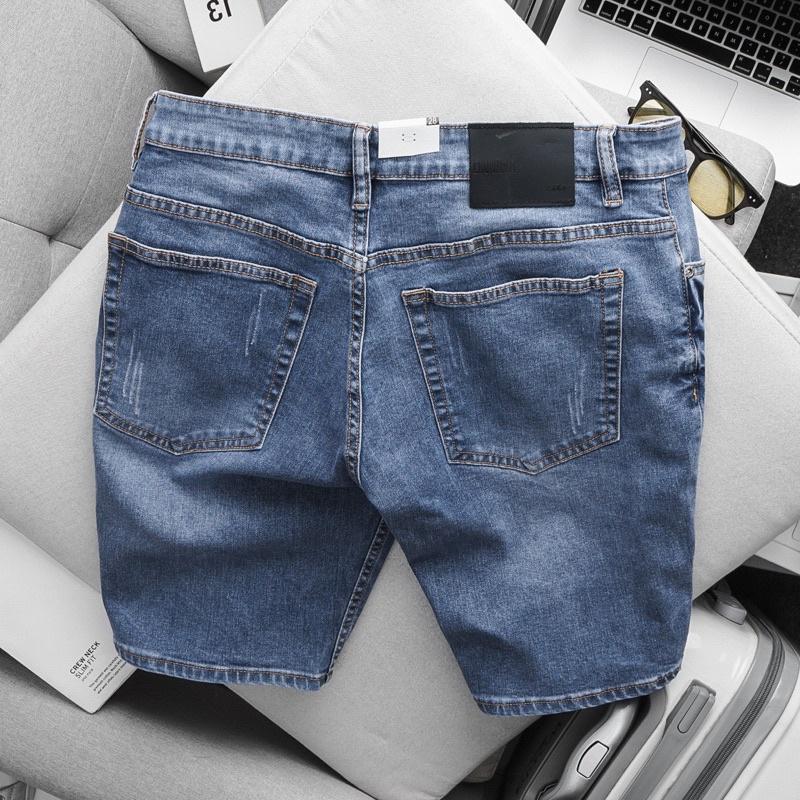 Quần Short Jean Nam cao cấp - chất bò co giãn êm mịn dáng ôm nhẹ