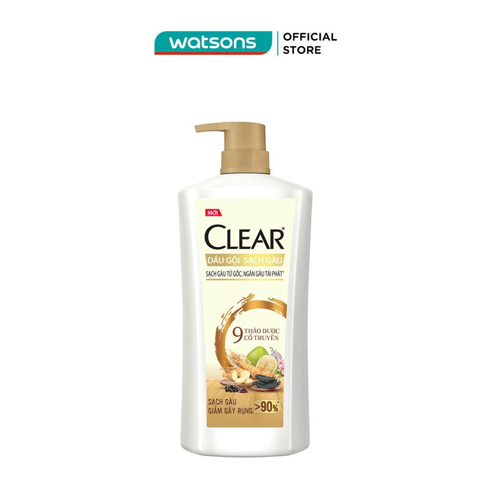 Dầu Gội Sạch Gàu Clear 9 Thảo Dược Cổ Truyền 630g (612ml)