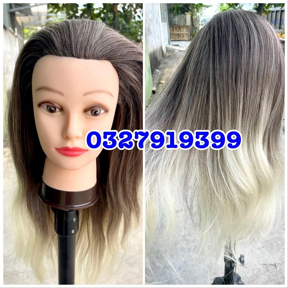 Đầu manocanh chịu nhiệt , học cắt tóc Xám Khói A200
