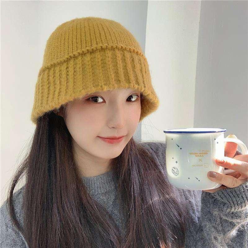 Mũ len nữ giữ ấm Yola shop, mũ bucket len thời trang Hàn Quốc dày giữ ấm mùa đông MULE.003