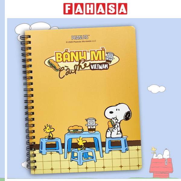 Sổ Lò Xo A5 - Kẻ Ngang - 120 Trang 80 gsm - TeenBox - Snoopy Viet Nam