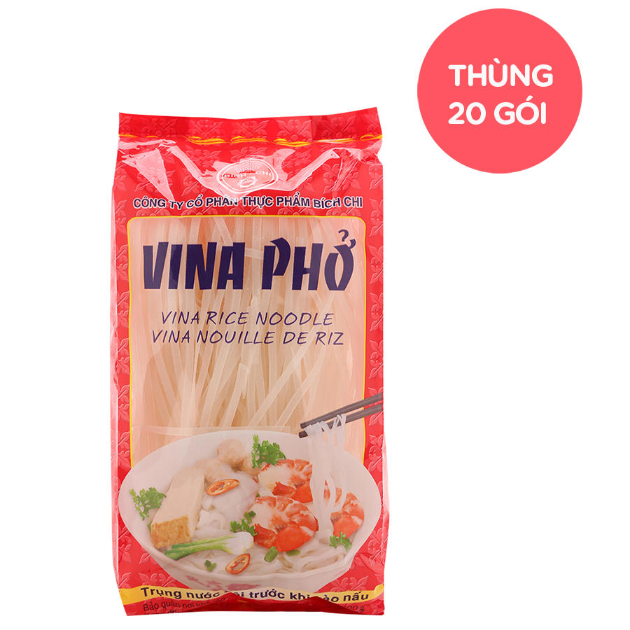 Thùng 20 Gói Bánh Phở - Vina Phở Bích Chi (400g/Gói)