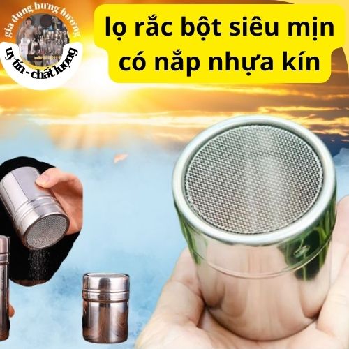 lọ rắc bột, ca cao inox