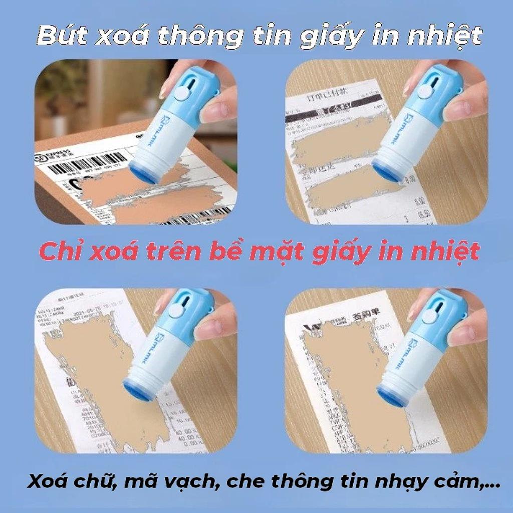 Bút xoá thông tin trên giấy in nhiệt kèm dao rọc giấy đa năng