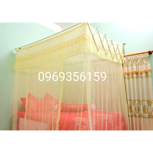 MÀN KHUNG XẾP GỌN TẶNG KÈM NƠ BUỘC Không GỒM KHUNG