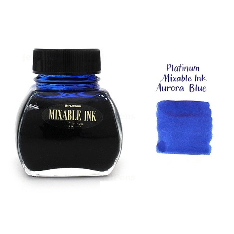 Mực bút máy Platinum Mixable dùng cho bút máy (60ml) - Aurora Blue (Màu xanh dương)