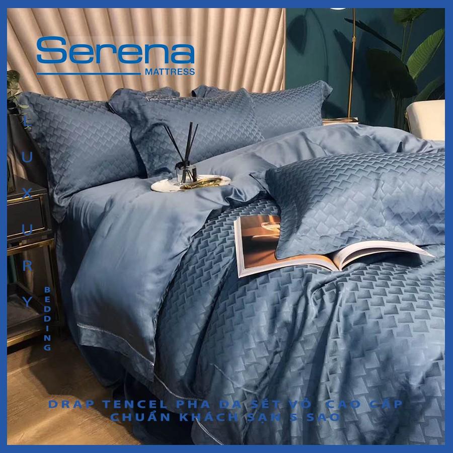 Bộ chăn ga gối tencel Pha Da Serena Cao Cấp Phong Cách Hàn Quốc 5 món chăn ga gối chần bông – Hệ Thống Nệm