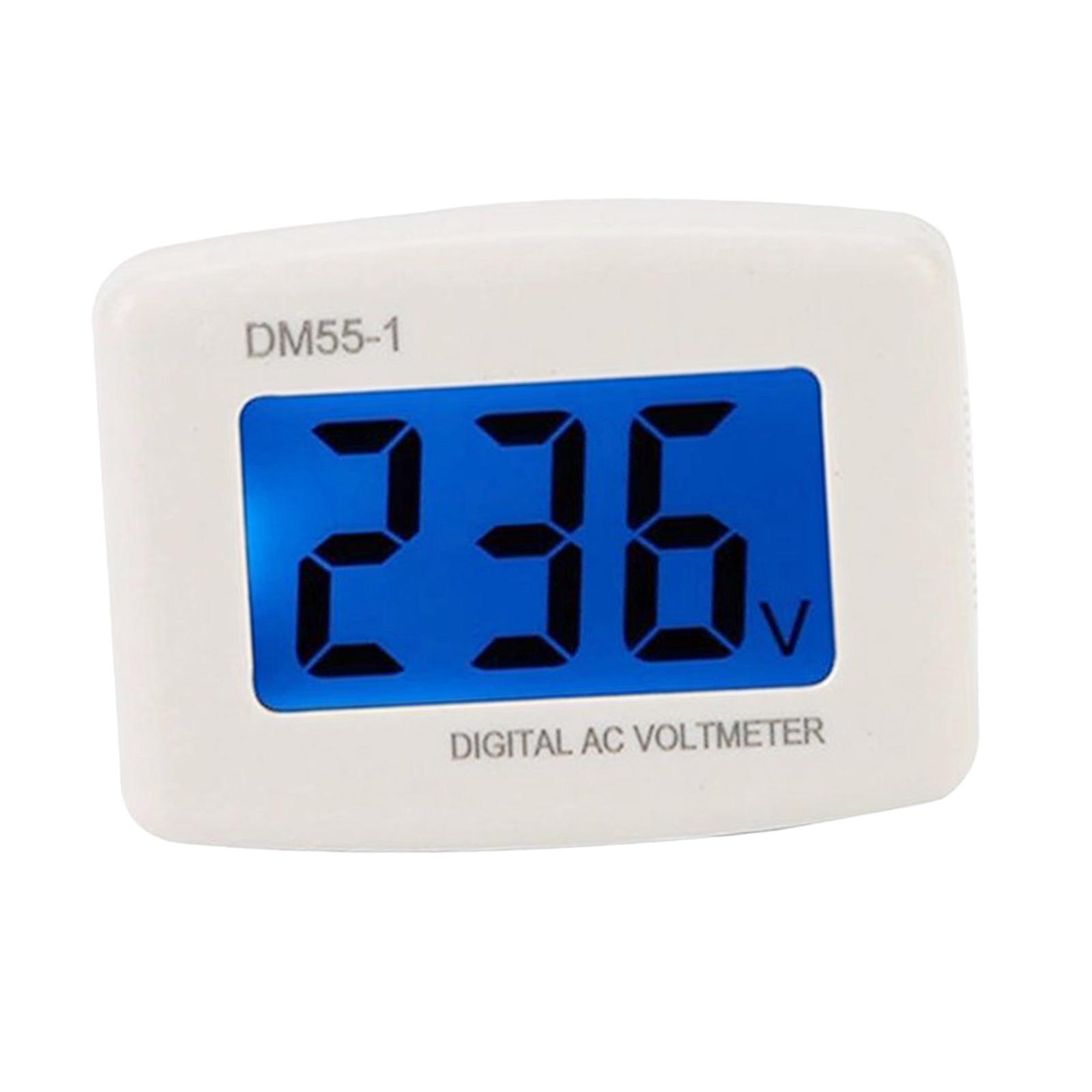 Flat US Plug AC 80-300V LCD Digital Voltmeter Gauge Meter for Household