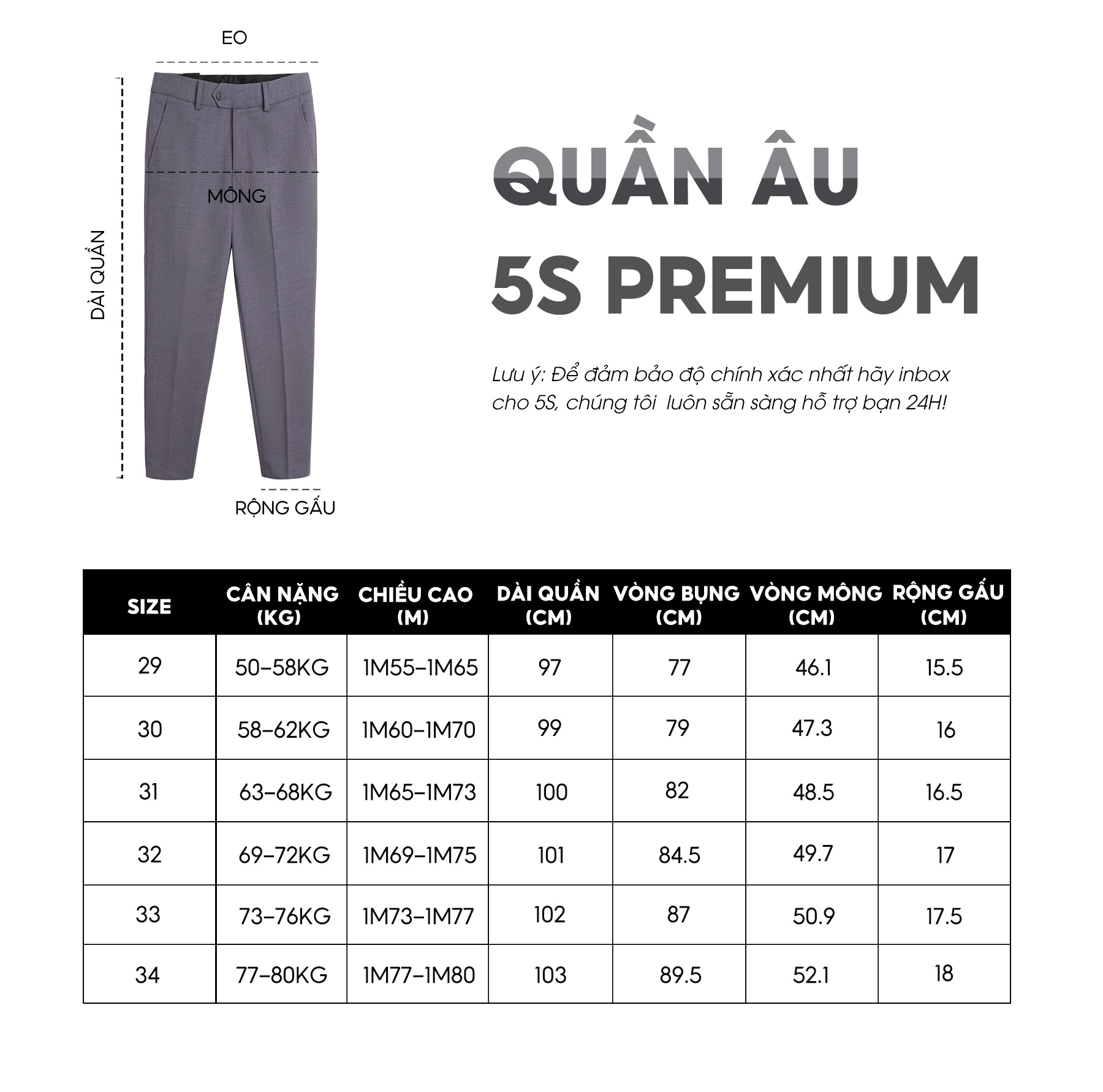 Quần Tây Nam 5S (3 Màu), Chất Vải Cao Cấp Mềm Mại,  Giữ Phom, Lên Dáng, Thiết Kế Basic Dễ Mặc,  Dễ Phối Đồ (QAU22015)