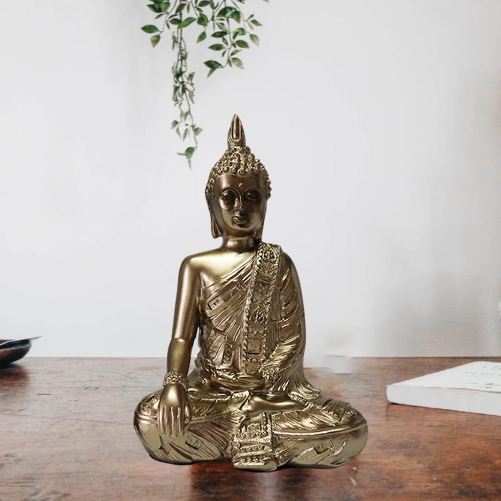 Buddha Statue Buddism Figurines Sculpture Zen Meditation Home Decor