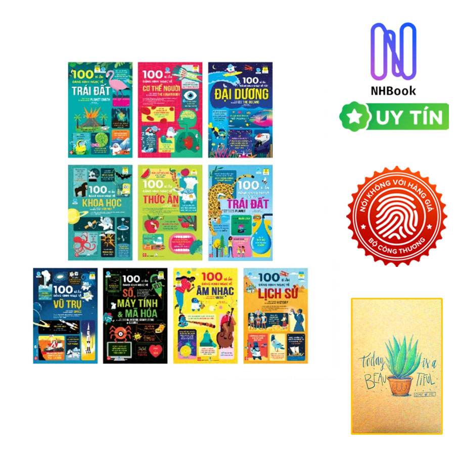 Combo : 100 Bí Ẩn Đáng Kinh Ngạc- Tặng sổ tay xương rồng - Đinh Tị Books