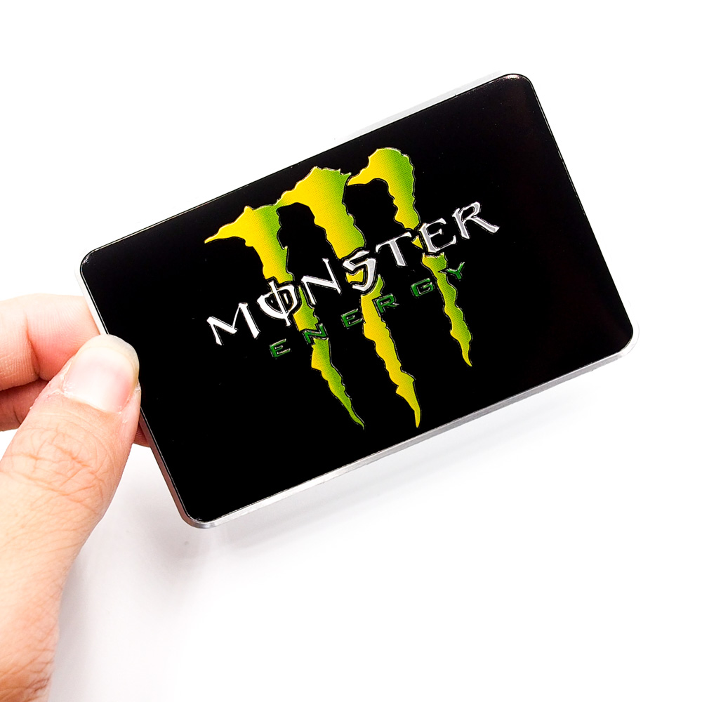 Set 2 sticker metal hình dán - Monster Energy