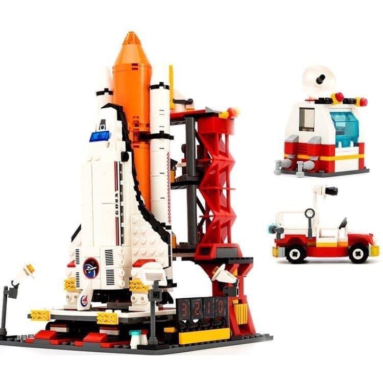 Đồ chơi xếp hình LEGO Trạm tàu vũ không gian/Trung tâm phóng tên lửa - SPACE EXPLORATION SERIES 886 chi tiết