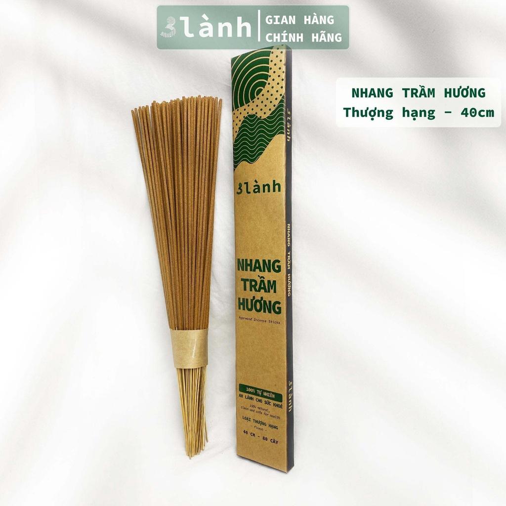 Nhang Trầm Hương Thượng Hạng 30-40cm, 100-400gr 3 Lành Tự Nhiên 100% >15 Năm Trầm Thờ Cúng Thư Giãn Xông Nhà