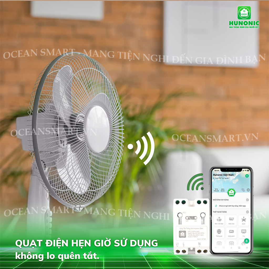 Công Tắc Thông Minh, Công Tắc Wifi Giá Rẻ Hunonic Datic Basic - DTBS01