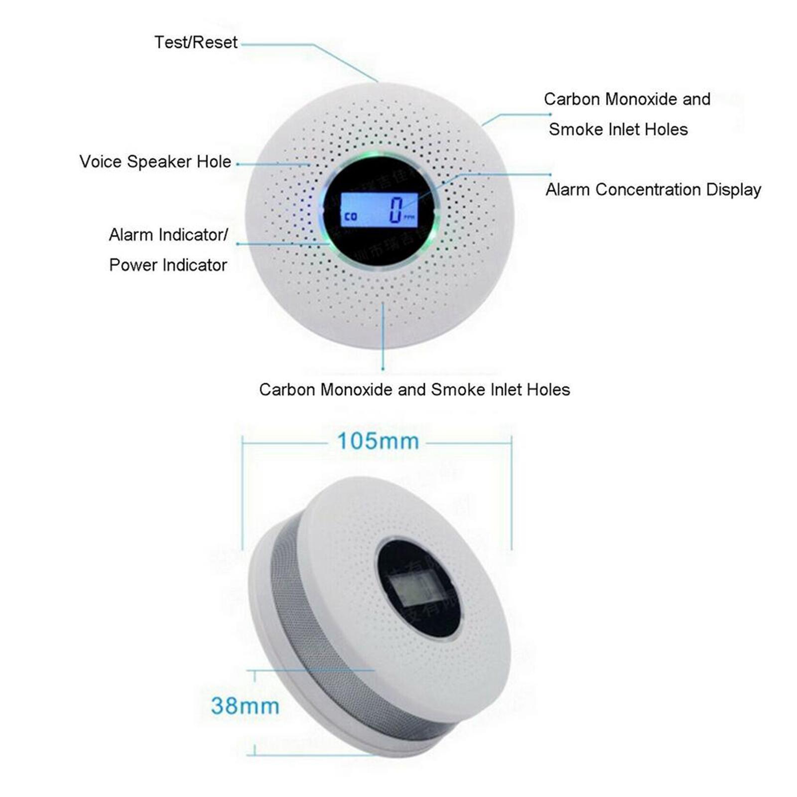 Household Carbon Monoxide Alarm Gas Detector CO Carbon Monoxide Alarm