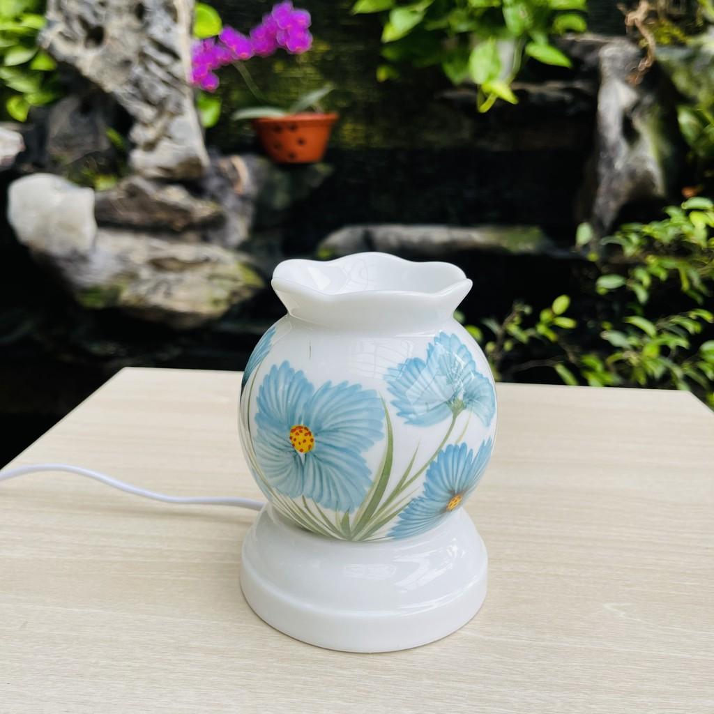 Đèn xông tinh dầu gốm sứ Bát Tràng vẽ tay 100%, nhiều mẫu mã, nhiều size